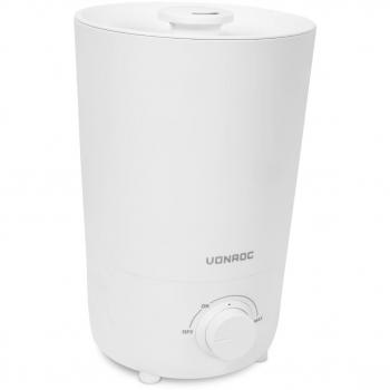 Humidificador ultrasónico 2,6 litros con salida de vapor 360° - blanco - Vonroc