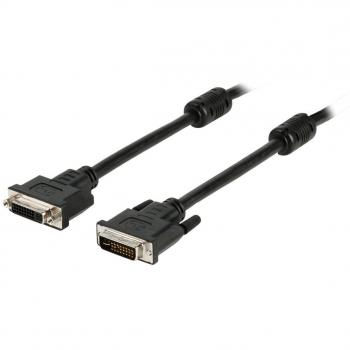 Cable de extensión DVI-D Dual Link 2m - Conector macho a hembra, color negro