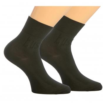 Bussetus 1 Par de Deporte Antiampollas Air Protector, Ultraligeros Muy Finos Para Talla, Calcetines Deportivos Para Hombre, Negro, Única