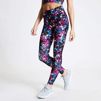Dare2B Influential-Mallas Deportivas, Tejido Ligero De Secado Rápido, Costuras Planas, Gran Elasticidad Trousers, Mujer, Active Pink Botanical, 8