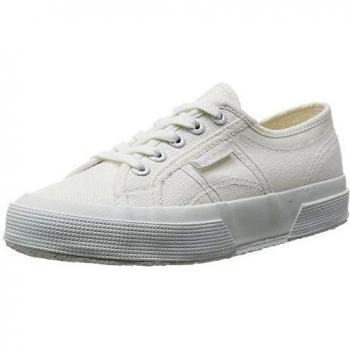 Superga 2750 Cotu Classic Sneakers - Female, Total White, UK Size 4, Canvas material, Lace-up closure, Rubber outsole