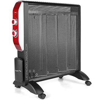 Radiador Eléctrico Orbegozo 2000W de Mica con Termostato Regulable y Seguridad Antivuelco, Color Negro