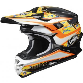 Casco Mx Shoei Vfx-W Turmoil Tc8 Anaranjado
