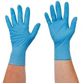 Semperguard uard 3000004103 Xtension extra larga einmalschutz y guantes desechables de nitrilo látex, sin polvo, tamaño XL, 9 - 10, azul