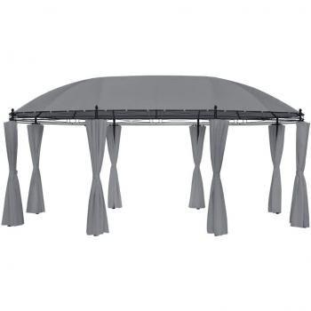 vidaXL Cenador con Cortinas Gris Antracita 530x350x265cm Carpa Fiestas Eventos