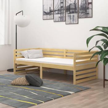 Sofá cama con colchón 90x200 cm de madera maciza de pino