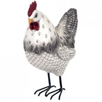 Figura Decorativa de Gallina Signes Grimalt By Sigris - Hecha de Resina - Medidas 27 x 10 x 20 cm - Modelo 2