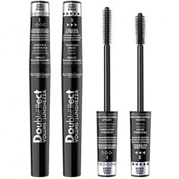 Deborah Milano Double Effect Black Mascara - Volume & Length 2 in 1