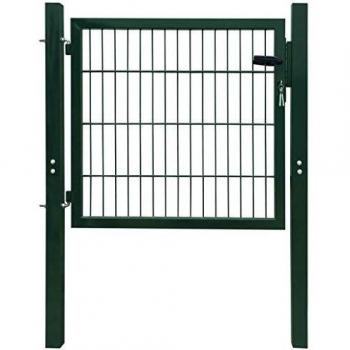 vidaXL 2D Fence Gate (Single) Green 106 x 130 cm