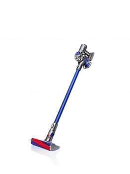 Dyson V6 Fluffy Aspiradora sin Cable, 350 W de Potencia, 28/100 W de succión, Capacidad del Cubo 0.4 l, Color Azul, 100 W, 0.4 litros, 77 Decibeles, Púrpura, Rojo, Plata