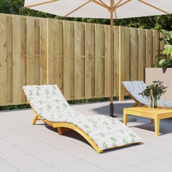 Leaf Pattern Oxford Fabric Sun Lounger Cushion