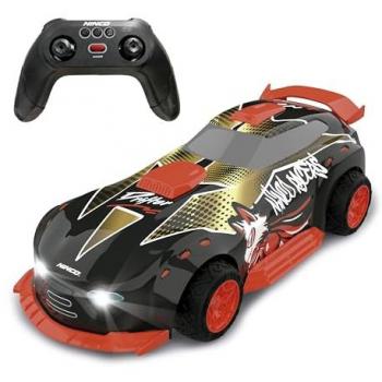 Coche Teledirigido Drifter con luces, batería recargable, programable (guarda y reproduce movimientos), recomendado a partir de 6 años