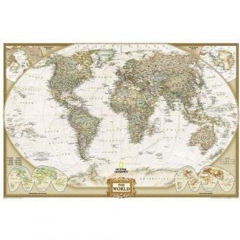 World Executive, Poster Size, tubed : Wall Maps World