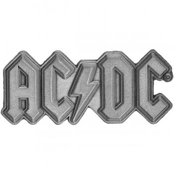AC/DC Metal Logo Unisex Pin Gris, Aleación de Zinc,