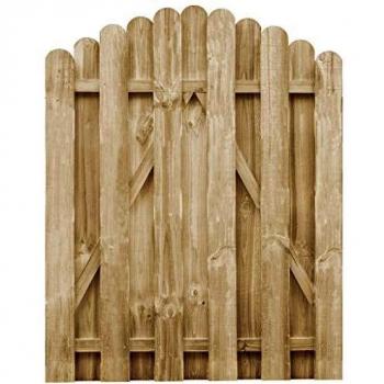 vidaXL Madera de Pino Puerta Arqueada de Jardín Cancela Patio 100x125 cm