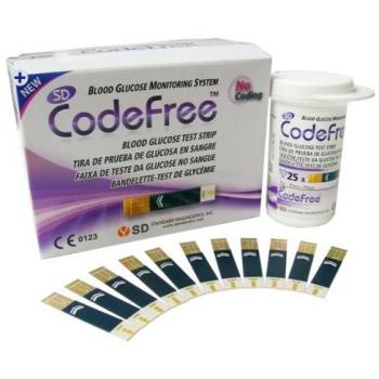 100 Tiras - SD Codefree Medidor De Glucosa En Sangre / Prueba De Control / Tiras De Prueba Reemplazo