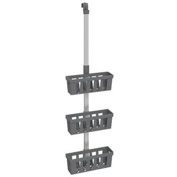 vidaXL Shower Hanger Shelf 30x15x(67-105) cm Aluminium