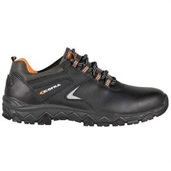 Zapato de Seguridad Cofra Bench S3 SRC Color Negro/Naranja Fluorescente Talla 43