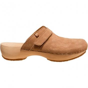 Zuecos de Piel N5834 Shokunin marrón claro