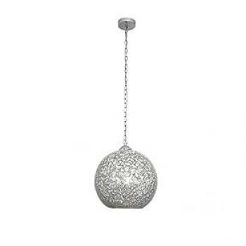 Lámpara Colgante Regulable Tenor 1xe27 Cromo Mosaico Diseño Elegante 25x25 cm