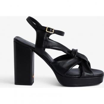 Sandalias de Tacón Forget Me Knot de Piel Negra para Mujer - Zadig & Voltaire