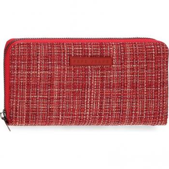 Cartera Pepe Jeans Oana con cremallera rojo