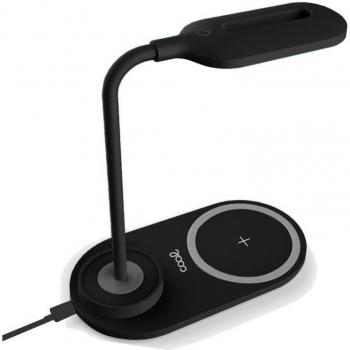 Lámpara de Escritorio LED con Cargador Inalámbrico Qi Integrado Cool Negro 15W