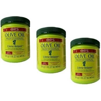 3 x crema alisadora Organic Root Stimulator de aceite de oliva crema relajante, regular, 531 g