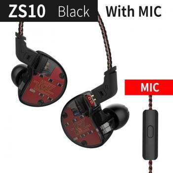 Auriculares KZ ZS10 con Tecnología Híbrida 4BA + 1DD, In Ear Monitor Deportivos, Cancelación de Ruido y Sonido HIFI para Juegos y Teléfonos