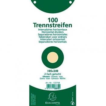 Exacompta 13375B - Lote de 100 tiras separadoras