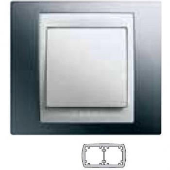 Schneider Electric U6.004.854 - Marco plus 2 elementos azul glaciar