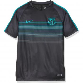 Nike F.C. Barcelona Y Ss Sqd Cl - Camiseta de manga corta para niño, color negro, talla XL