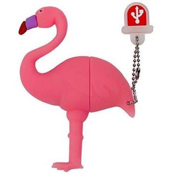 LEIZHAN Memoria USB 8GB,Pendrive USB 2.0 Flash Drive Impermeable Animal Silicona Flamenco Regalo para Niños,Estudiantes