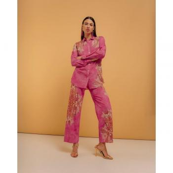 Camisa de mujer manga larga estampado posicional Niza