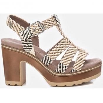 Sandalia de tacón Refresh 171812 Taupe con hebilla