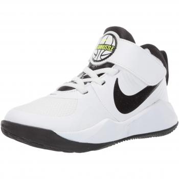 Nike Team Hustle D 9 (PS), Zapatillas de Baloncesto Unisex niño, Blanco (White/Black/Volt 000), 31.5 EU