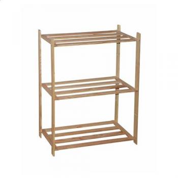 Estantería de Madera Wellhome con 3 Baldas, 90x35x4 cm, pino macizo, ideal para organización y decoración