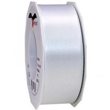 Prasent C.E, pattberg 40 mm 25 m de Cinta de Raso de Doble Cara, Blanco