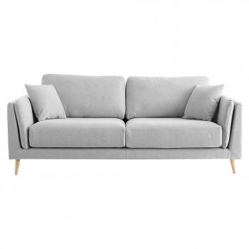Sofá moderno 3 plazas en tejido gris claro Vogue