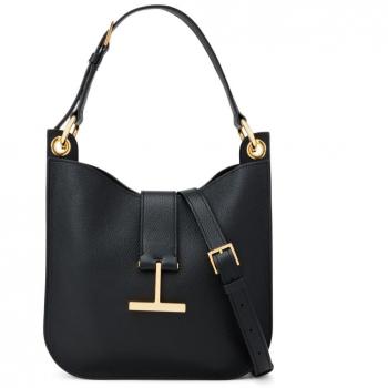 Tom Ford Women's Tara Shoulder Bag in Black | Luxury Leather, Size: ONE SIZE, Color: 1N001