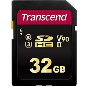 Transcend 32GB SDHC 700S Memory Card UHS- II, C10, U3, V90, 8K, Ultra HD, Up to 285/180 MB/s