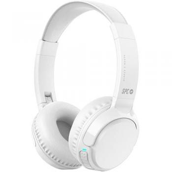 Auriculares Inalámbricos SPC Heron 2 Studio con Micrófono Bluetooth Blancos, Eco, 50h de batería, Doble conexión simultánea, Ajustables y Plegables, plástico Reciclado