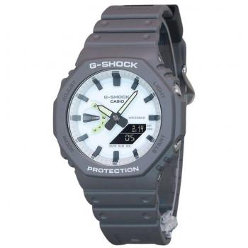 Casio G-Shock Hidden Glow Series Men's Analog Digital Watch with Bio-Based Resin Strap and White Dial, Quartz GA-2100HD-8A 200M