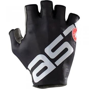 Guantes de ciclismo Castelli Competizione 2 cortos negros plateados XS