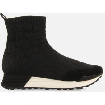Botines de mujer Gioseppo Holev 73439, tipo calcetín, color negro, con textura y plantilla anatómica