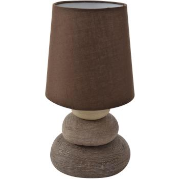 Lámpara de Mesa LED Stoney E14 31 cm, Color Marrón, Cable de 130 cm, Sin Bombilla