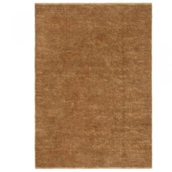 Alfombra de nudo hecha a mano de yute y algodón, dimensiones 80 x 160 cm, 120 x 180 cm, 160 x 230 cm, color marrón, ideal para sala de estar, dormitorio y habitación