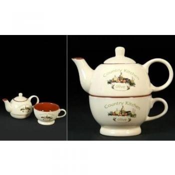 Exclusivas camacho - Tetera c/taza ceramica 19x16x11 cm