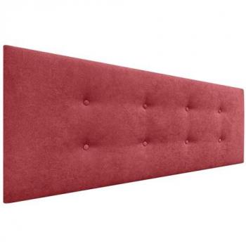 Cabecero Tapizado de Tela Aqualine Rojo con 2 Hileras de Botones para Cama de 150/160 cm (160x50cm)