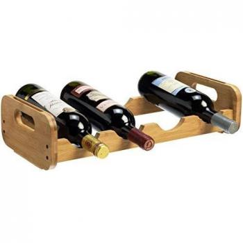 RTA Botellero Modular Abierto de bambú para 4 Botellas